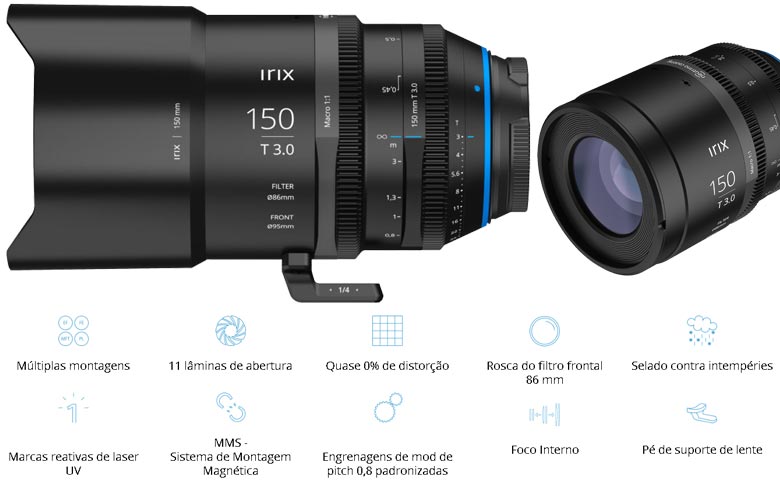 Irix Cine 150mm lente Full-Frame