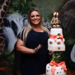 Shirley Marques comemora 41 anos com festa surpresa